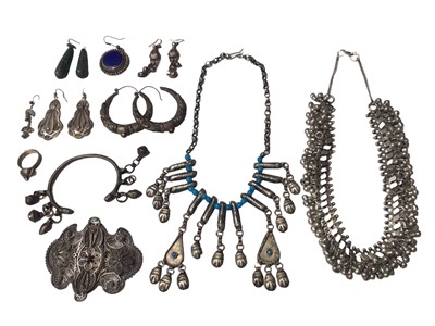 Lot 47 - Group of Eastern and other white metal jewellery