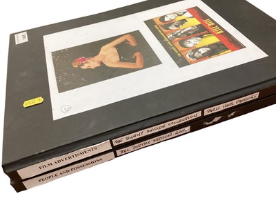 Lot 1496 - Two tall black albums of postcards, 1922 Blakes Holidays, Bunny suicide collection etc
