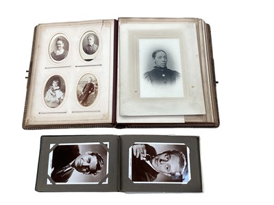 Lot 1520 - Victorian photograph albums, postcard albums etc