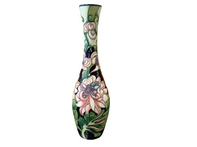 Lot 1140 - Moorcroft limited edition vase decorated with pink flowers, number 192 of 200, signed E. Bossons, dated 2005, 31cm high
