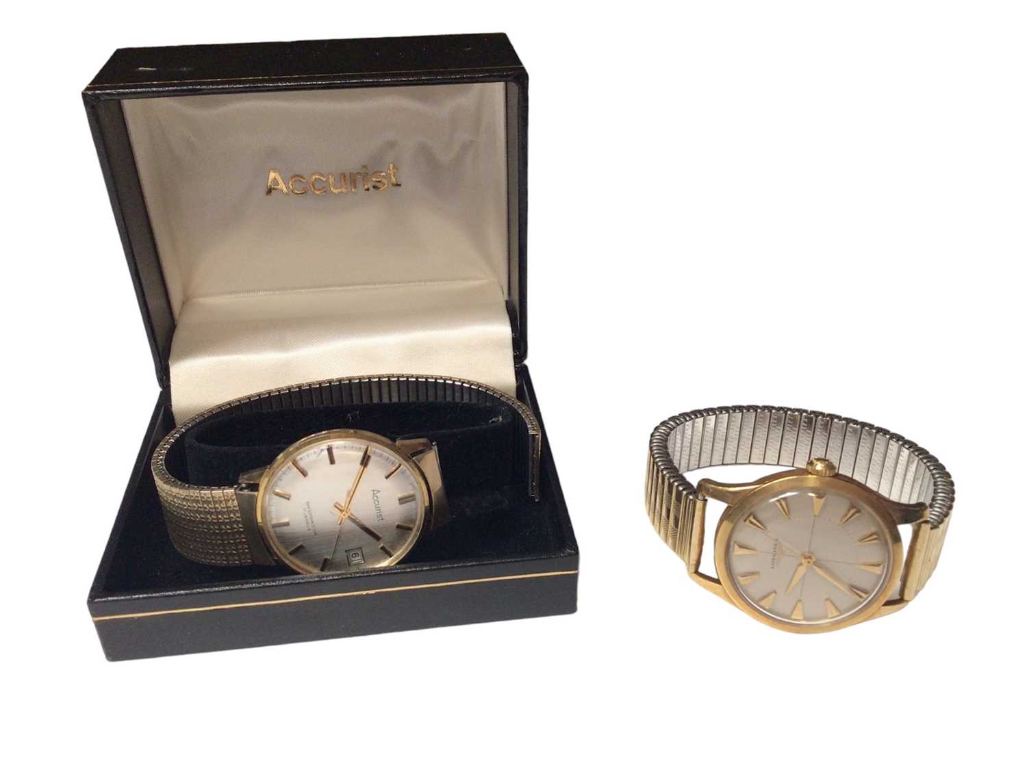 Lot 71 - 1970s Gentleman's Longines 18ct gold wristwatch with circular dial, applied gilt arrow markers in gold plated case, 34mm diameter