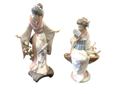Lot 1154 - Lladro porcelain figure - Nippon Lady, together with another, both boxed (2)
