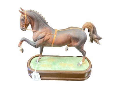 Lot 1187 - Royal Worcester limited edition model of a Hackney Stallion, number 250 of 500, with certificate