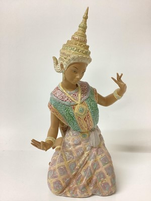 Lot 1193 - Lladro figure of a Thai dancer, 44cm high