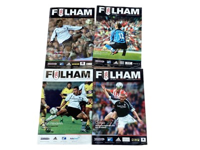 Lot 1522 - Fulham Home Football Programs 1970's-now together with football books