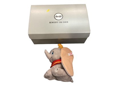 Lot 1937 - Steiff Disney Dumbo no. 354564, with swing tag, certificate and box. Very good condition.
