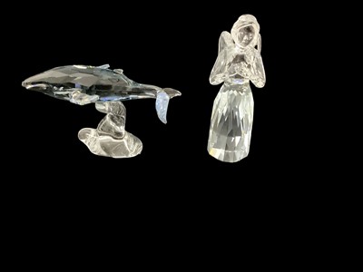 Lot 1210 - Two Swarovski crystal items - Whale and Angel, both in original boxes