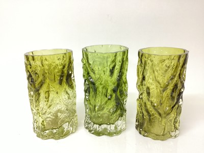 Lot 1214 - Nine vintage glass vases including Czech Chribska and Murano