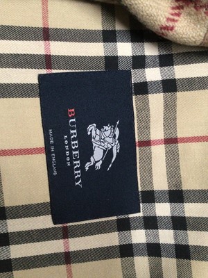 Lot 2114 - Burberry Men's trench coat with tartan wool removeable lining. Size 56 R.