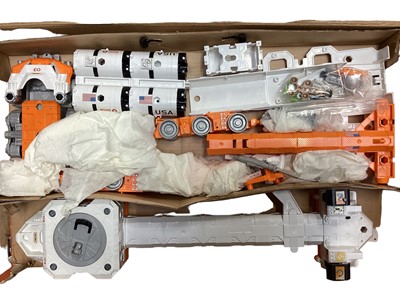 Lot 1968 - Matchbox Sea Kings Superfast Helicopter Carrier K-307 & Mega Rig, two battery operated boats, Dinky Cinderella's Coach & Corgi State Landau, plus Dapol City of Truro model kit etc (1 box)