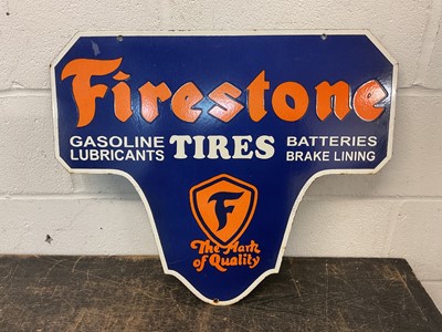 Lot 2454 - Reproduction Firestone Tires enamel sign, 61cm wide