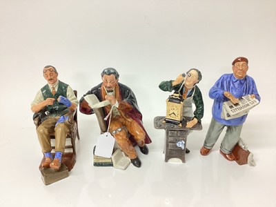 Lot 1232 - Four Royal Doulton figures - The Professor HN2281, The Bachelor HN2319, The Clockmaker HN2279 and The Parisian HN2445