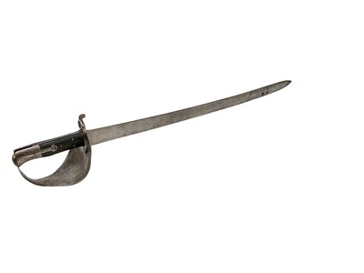 Lot 917 - Victorian 1859 Pattern Naval cutlass bayonet with various ordnance markings. The blade 68cm long