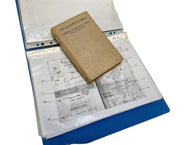 Lot 785 - Of Naval interest, The Jutland Scandal by Admiral Sir Reginald Bacon, signed by 33 Naval and Military personalities including Lord Mountbatten, Shalto Douglas, FM Birdwood with research