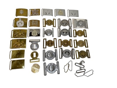Lot 774 - Good collection of British military Regimental belt buckles, to include Grenadier Guards, Life Guard and Welsh Guards (1 box).