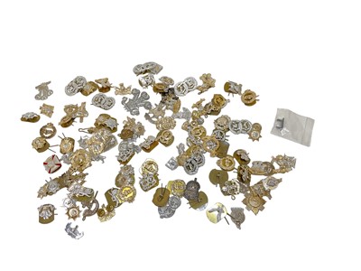 Lot 775 - Collection of British military staybrite cap badges (1 box)