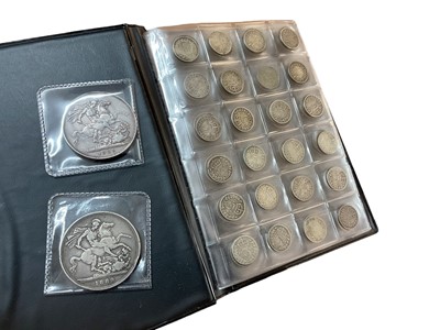 Lot 498 - G.B. - Mixed coins to include Victoria JH silver Crowns 1889 x 2
