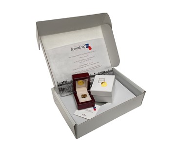 Lot 784 - First World War interest- Royal British Legion Battle of the Somme 100 Years 1916-2016 Commemorative Pin. The poppy made from British shell fuses fired during the battle, in box with paperwork.