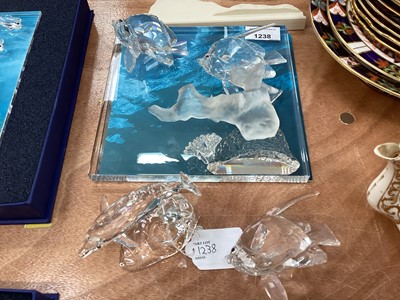 Lot 1238 - Swarovski crystal Wonders of the Sea - Three Fish, unboxed