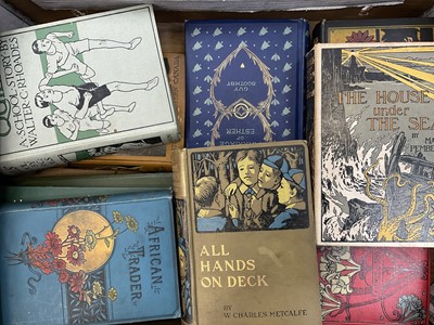 Lot 1750 - Two boxes of early 20th century decorative cloth bindings