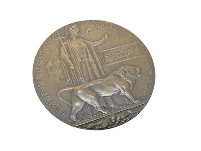 Lot 799 - First World War Memorial (death) plaque named to Charles Henry Harris