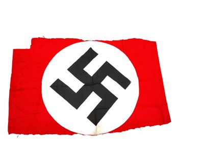 Lot 836 - Second World War Nazi flag centre (cut from a large battle flag) 120 x 71cm approx