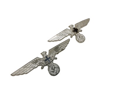 Lot 846 - Two Nazi Kyffhauser-Bund Veterans Association visor cap badges