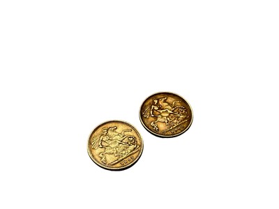 Lot 504 - G.B - Gold Half Sovereigns to include Victoria OH 1897 AF & Edward VII 1909F (2 coins)