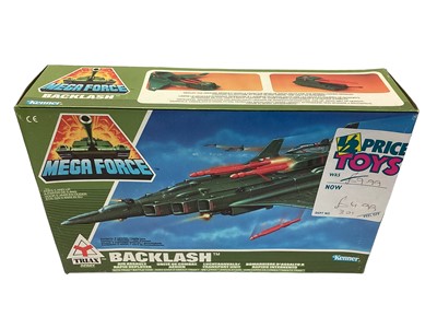 Lot 38 - Kenner (c1989) Mega Force diecast Triax Combat Vehicles including Blacklash (Air Assault Rapid Deployer) & Ram Fist (Spearhead Command Vehicle), both boxed (2)