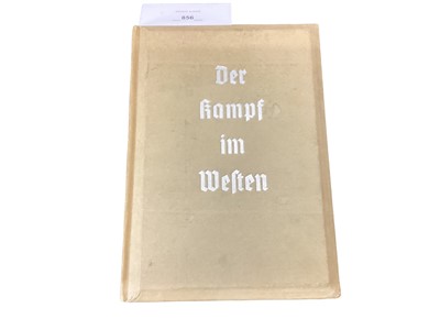 Lot 856 - Nazi Second World War stereoscope viewer and photographic slides in illustrated book entitled ' Der Kampf im Weften' ( complete set)