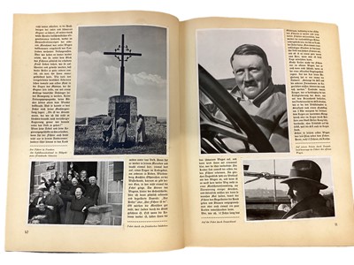 Lot 857 - Nazi propaganda cigarette card album entitled 'Adolf Hitler Bilder aus dem Leben Des Fuhrers' complete with all cards and pullout section and another Nazi book ' Die Wehrmacht 1940' (2)