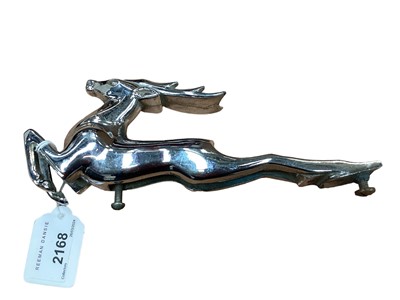 Lot 2168 - GAZ Volga Soviet car leaping deer bonnet mascot.