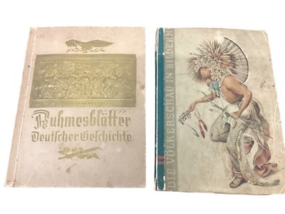 Lot 863 - Two 1920s/1930s German cigarette card albums 'Die Volkerschau in Bildern' etc