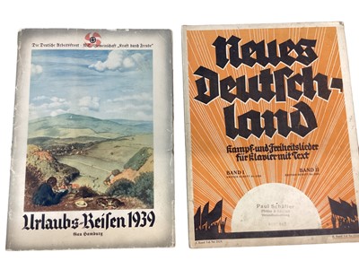 Lot 866 - Nazi 1939 Official Holiday brochure and German music book (2)