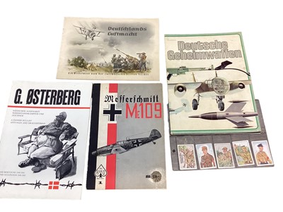 Lot 871 - Folder of Nazi propaganda books, cards and other military ephemera
