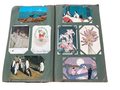 Lot 1523 - Postcard in album including children's card, Mabel Lucie Attwell, Margaret Tempest, fairies, Disney Snow White x12, animals, greetings, artist drawn etc.