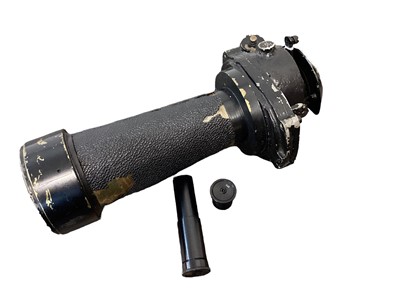 Lot 896 - Second World War British Naval monocular gun sight with coloured filters 34cm long and associated spare lenses.