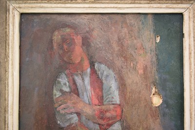 Lot 1029 - *Reginald Brill (1902-1974) oil on canvas - Asleep