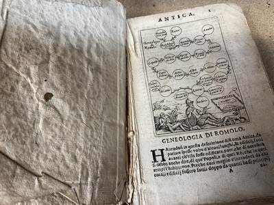 Lot 1696 - Pompilio Totti -  Ritratto di Roma antica, 17th century  frontis pages missing, but otherwise appears to be complete, calf binding and a small group of antiquarian books