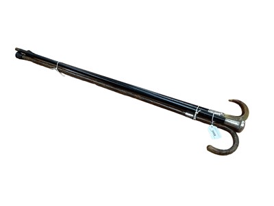 Lot 2558 - Three Victorian silver mounted walking sticks