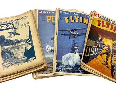 Lot 1687 - Gem (featuring Biggles) together with Flying comic edited by W E Johns