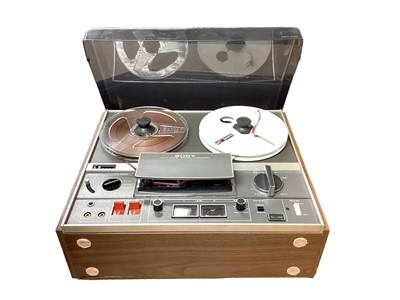 Lot 2261 - Sony TC-266 reel to reel deck with plastic cover