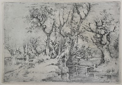 Lot 1226 - John Crome (1768-1821) soft ground etching - Bixley, plate size 16.5cm x 24cm, unframed