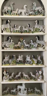 Lot 63 - Extensive collection of Staffordshire zebras