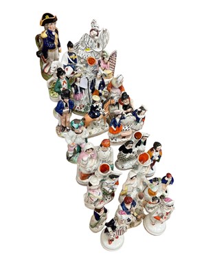 Lot 34 - Group of Staffordshire figures