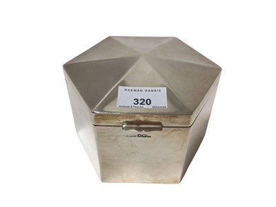 Lot 320 - Silver tea caddy