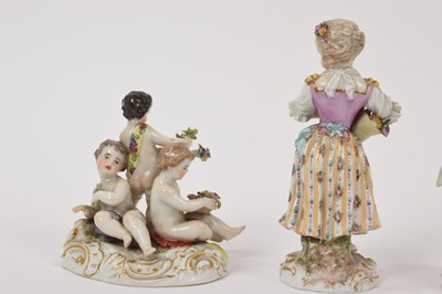 Lot 126 - Four various Meissen figurines