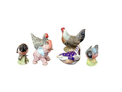 Lot 1297 - Herend figure of an Elephant together with a group of ornaments including Coalport dog, Beswick animals etc