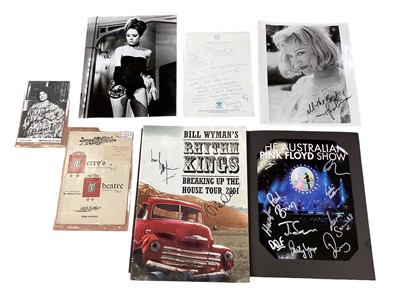 Lot 1541 - Selection of autographs to include Britt Ekland, Cleo Laine, Madonna, and others