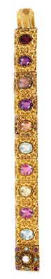 Lot 469 - Regency/19th century gold and multi-gem set bracelet